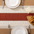 Summer 12x36 inch Socomi Boho Table Runner Farmhouse Rustic Dining Kitchen Small Macrame Woven Cotton Linen Coffee