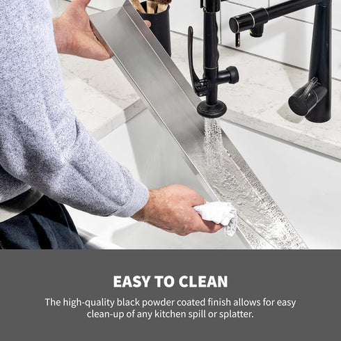 24" StoveShelf Apartment Length Stainless Steel Finish Magnetic Shelf for Kitchen Stove - Kitchen Storage Solution
