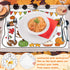 12Pcs R HORSE Thanksgiving Coloring Placemats - Disposable Paper Coloring Table Mats, Fun Turkey Dinner Place Mats