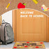 Welcome Back to School Coir Doormat, 16 x 24 Inches Non-Slip Backing Classroom Decor for Indoor Outdoor Entrance