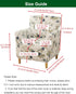 1 Sofa,A43 CRFATOP Printed Stretch Chair Slipcovers with Arms for Living Room Piece Accent Chair Covers Soft Banquet
