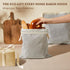 2-Pack 17x12.6in, BRONYPRO Reusable Beeswax and Linen Bread Bags with Zipper, Waxed Bread Bags for Homemade Bread
