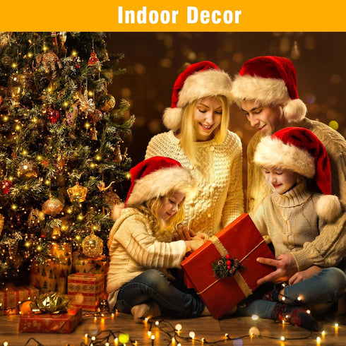 33FT Nisocy LED String Lights Outdoor Waterproof Warm White Fairy Lights with Plug, Connectable Christmas Tree Lights