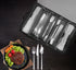 Silverware Organizer Chest, Stackable Flatware Storage Box, Spoon Organizer, Tableware Storage Box with 4 Dividers for