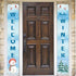 Welcome Hello Winter Porch Banner, Snowman Cardinal Christmas Holiday Front Door Sign Decoration