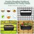 (6 3.5 Goat Feeders Hanging, Chicken Waterer Feeder Trough for Poultry Livestock * Quart Black)