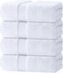 White Classic Luxury Bath Towels Set of 4 Large - 700 GSM