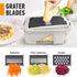 Mueller Pro-Series All-in-One 12 Blade Mandoline Slicer for Kitchen, Food Chopper, Vegetable Slicer, Cutter, Dicer,