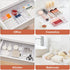 SMARTAKE 6 PCS Clear Plastic Drawer Organizers Set, Non-Slip Large Size Trays for Makeup, Office, Kitchen