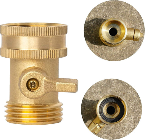 Xiny Tool Brass Garden Hose Shut Off Valve, Heavy Duty 3/4 Inch Solid Brass Garden Hose Shut Off Valve with 4 Extra Rubber Washers (4) by Xiny Tool