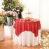 Eternal Beauty Red Square Sequin Tablecloth, Sparkly Overlay for Wedding Party Birthday Baby Shower Christmas 48"x48"