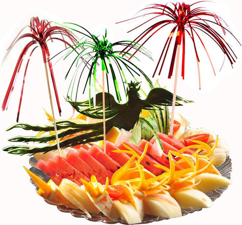 Allazone 120 PCS Firework Party Picks, Cocktail Picks for Cake Decoration, Sandwich & Party Supplies