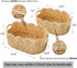 Set 2,Water Coeusy Scalloped Basket of Hyacinth Basket for Organizing and Decor,Hand-Woven Wicker Storage Baskets