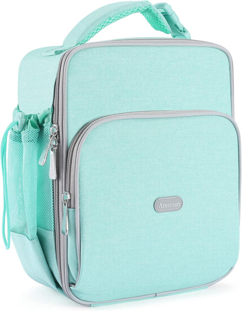 Amersun Kids Lunch Box with 8MM Insulated sponge & Multi-pocket & Water