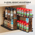 2 Nieifi Pull Out Spice Rack Organizer, Tiers, Wood Grain, Spice Organization for Cabinet, Height Adjustable, Easy