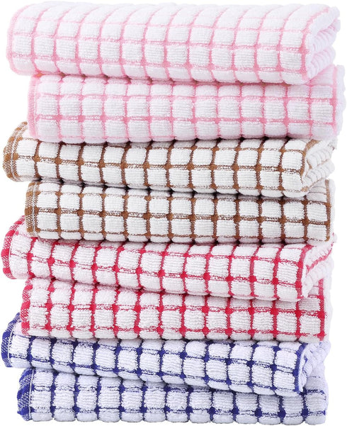6 Pack 16 25 Inches Kitinjoy Cotton Terry Kitchen Towels, x Super Soft and Absorbent Dish Towels, Quick Drying Hand