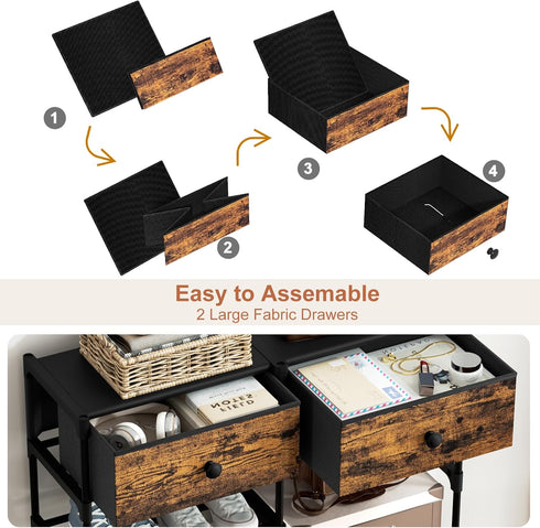 6 2 20-24 Closet Shoe Rack, Tier Shoe Rack Organizer with Large Drawers, Shoe Storage for Pairs, Sturdy Metal Shoe