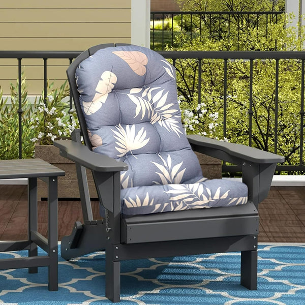 Outdoor Adirondack Chair Cushions Waterproof Printing High Back Glider Rocker Chair Replacement