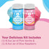 Under the Sun Products Package -8.5oz Pack 2 Cotton Candy Floss Sugar of ct-(Pink Vanilla, Blue Raspberry Each Flavor