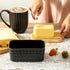 Countertop Ceramic Butter Dish with Lid,Large Butter Container with Airtight Cover for or refrigerator,Farmhouse Butter