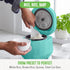 GreenLife 4-Cup Digital Rice Cooker, PFAS & PFOA-Free, Removable Ceramic Pot, Touch-screen, Turquoise