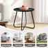18-Inch Jerry & Maggie Metal Patio Table - Indoor/Outdoor Round Side Table with Adjustable Feet for Living Room