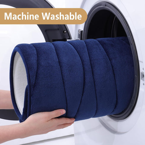 Buganda Memory Foam Bathroom Rug Mat 44x24, Extra Soft Absorbent Non-Slip Machine Washable Bath Rugs for Floor, Navy