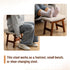 Compact Bamboo Ottoman with Beige Cushion and Brown Legs - Ideal Foot Rest