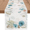 PROCIDA Blue Beach Table Runner Tropical Ocean Coastal Table Runners Seashell Burlap