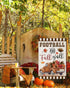 Welcome Thanksgiving Fall Garden Flags - FOOTBALL and Fall Y'all Truck with Maple Leaves, 12x18 Inch Outdoor Decor