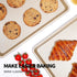 Quarter Sheet Pan, Non-Stick Baking Sheet, Cookie Sheets with Square Texture Pattern, Thicker Carbon Steel Baking Tray
