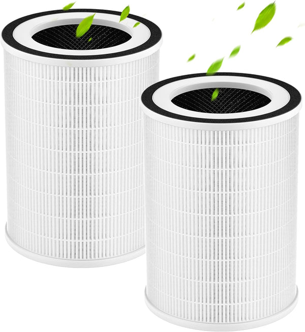 KILO Air Purifier Filter Replacement for Afloia KILO, KILOPLUS, MIRO, 3-Stage Filtration System, 2 Pack