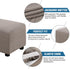29"-34" H.VERSAILTEX Ottoman Cover Slipcover Rectangle Fit Length Footrest Sofa Slipcovers Stool Cover Footstool