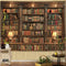 Spenlife Bookshelf Tapestry Wall Hanging Vintage Library Wall Tapestry, Old Books on Shelf
