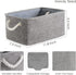 TheWarmHome Storage Bins for Shelves - 11.8x7.9x5.2 inch Grey Fabric Storage Baskets for Organizing