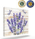 Canvas Wall Art for Living Room, Purple Floral Lavender Dragonfly, Rustic Modern Farmhouse Decor, Framed 16'' x 16''