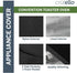 Crutello Large Toaster Oven Cover with Storage Pockets - Fits Machines Up to 17 x 15 x 14 Inches, Black Toaster Ovens