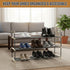 3-Tier 18 Closet Shoe Rack Organizer Storage Bench - Holds Pairs - Organize Your Cabinet or Entryway - Easy to Assemble