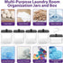 4+1 Pack COAZEX Clear Laundry Pods Container & Dryer Sheet Holder, Plastic Square Laundry Room Organization and Storage