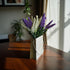 Set 4, 4.5" Hosley Small Cream Metal Tote Vase of Long Decorative Mini Vases for Dried Floral Arrangements, Coffee