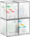 Yieach 7.5"H Stackable Storage Drawers,4 Pack Clear Acrylic Drawer Organizer for Vanity,Under Sink,Cabinet