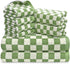 Jacquotha Green Checkered Towels Set of 8, Cotton Towels for Bathroom, 2
