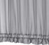 Aquazolax Transparent Sheer French Door Curtain Panel (1 Piece, 30W x 40L, Grey) - Elegant Solid Voile Rod Pocket