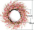 Bibelot 18inch Artificial Forsythia Flower Wreath, Pink, All Year Around Wreath for Front Door, Wedding Home Decor