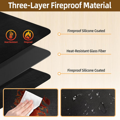 Hot Pads for Kitchen Heat Resistant Mats for Countertop - 16 x 24 Inches Firproof Silicone Kitchen Counter Countertops Mat Coffee Mat Under Air Fryer Oven Toaster Coffee Maker Protector by Mee 2ou