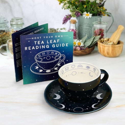 Set Gift Republic Tea Leaf Reading Kit. Host Your Own Tea Leaf Reading Party. Teacup and Saucer Divination Gift