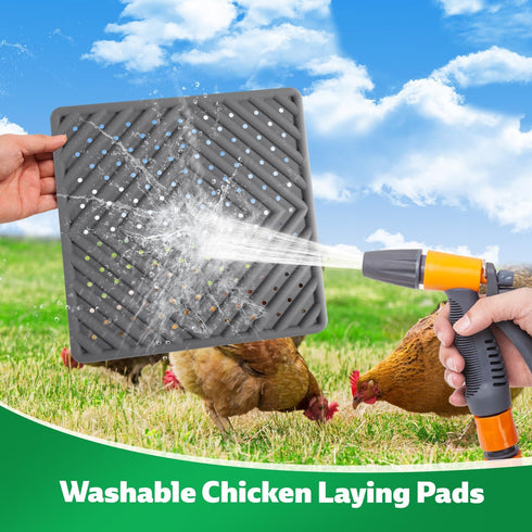 12" 12", 3 Pack Chicken Nesting Pads for Chicken Coop, Washable Laying Pads for Nesting Box, Reusable Hen Nesting Box