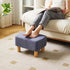 15.74" D11.41" W9.84" UHBD030BU YMYNY Ottoman, Modern Footrest with Soft Padded Seat, Foot Stool with Wood Legs, Small