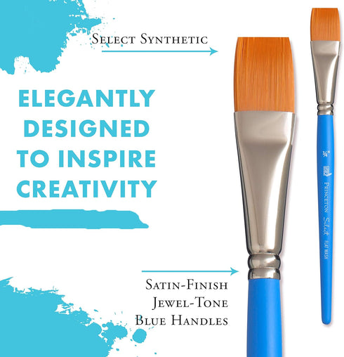 Princeton Art & Brush Select Artiste Paintbrush, Size 3/4 inch, Blue