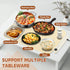 6 Setting 6 Upgrade Food Warming Mat - Electric Warming Tray with Temperature and Hours Timer,Full Surface Graphene